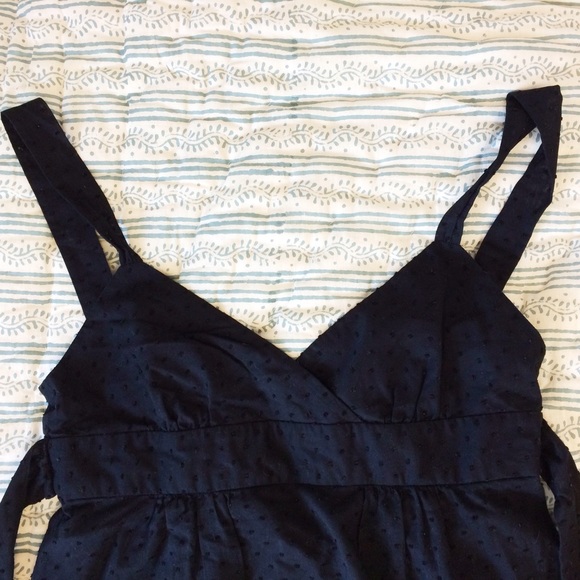 J.Crew Swiss-dot, black top