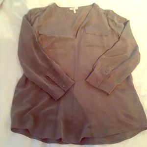 Dove Gray Joie silk tunic top, M