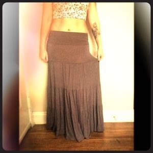 Gray Maxi Skirt