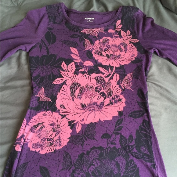 Floral Long Sleeve Express Shirt - Picture 2 of 3