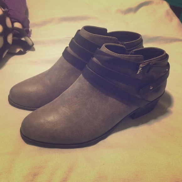 Gray booties