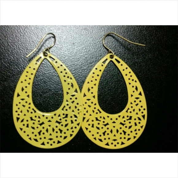 Yellow Pattern Earrings