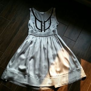 Silver with black lining dress