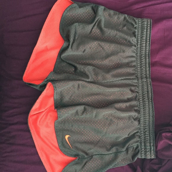 Nike Pants - Nike mesh dri for running shorts gray/red