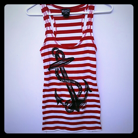 Striped Anchor Tank Top