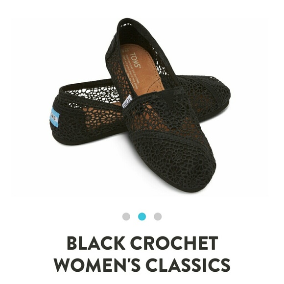 TOMS -  black crochet