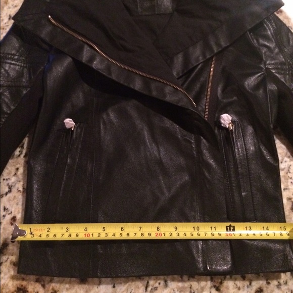 💯% Leather Black Moto Jacket - Picture 4 of 4