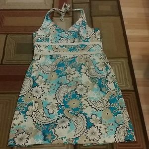 Aqua/Turquoise halter dress