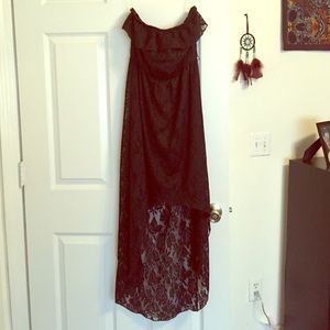 Black Lace High-low dress