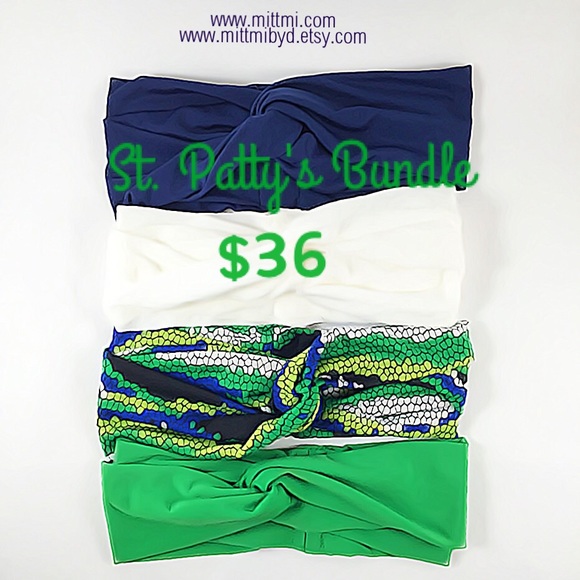 St Patrick day bundle baby turbans