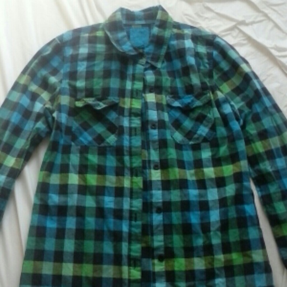 Blue/green flannel shirt