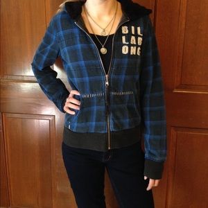 Billabong medium plaid hoodie