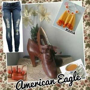 Low cut laced booties by AE