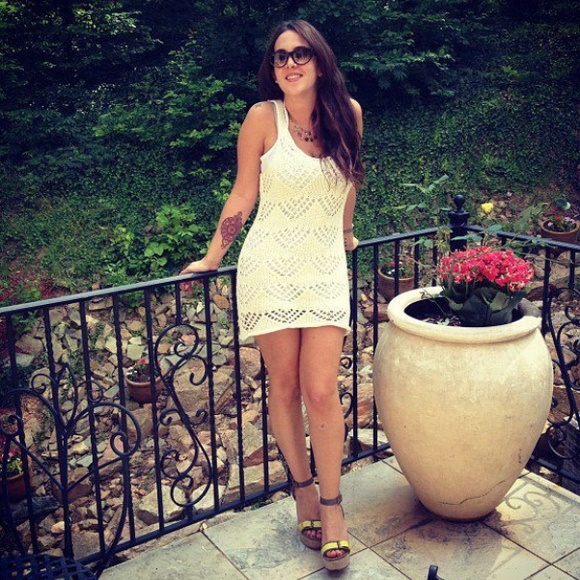 Crochet dress cream