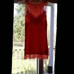 Coral lace tank top: )