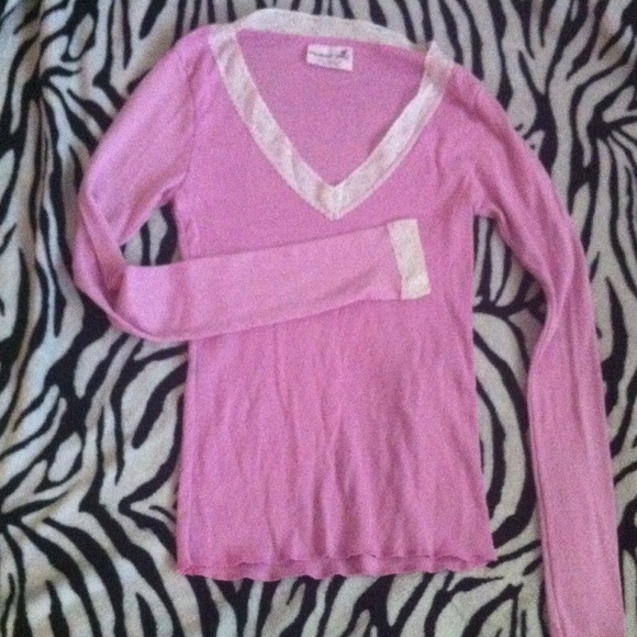 Pink lace long sleeve