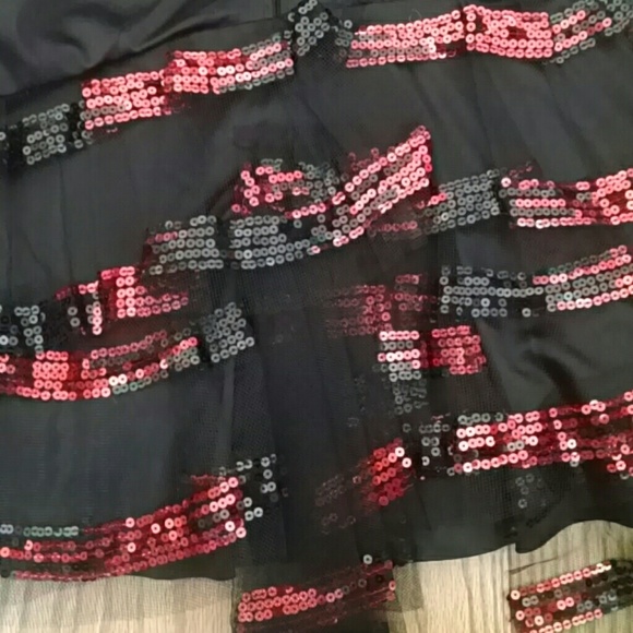 Dress - Black and Red Tube Dress - Picture 3 of 3