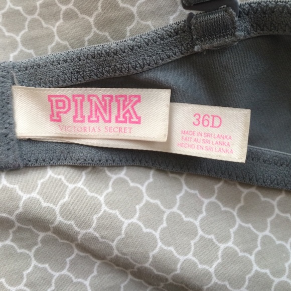 36D Pink by Victoria bra - grey w/ pink lining - Picture 4 of 4