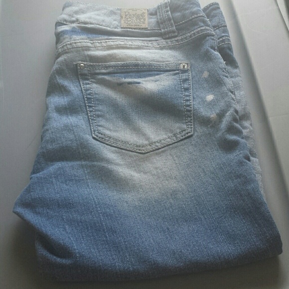 Denim blue Jean capris