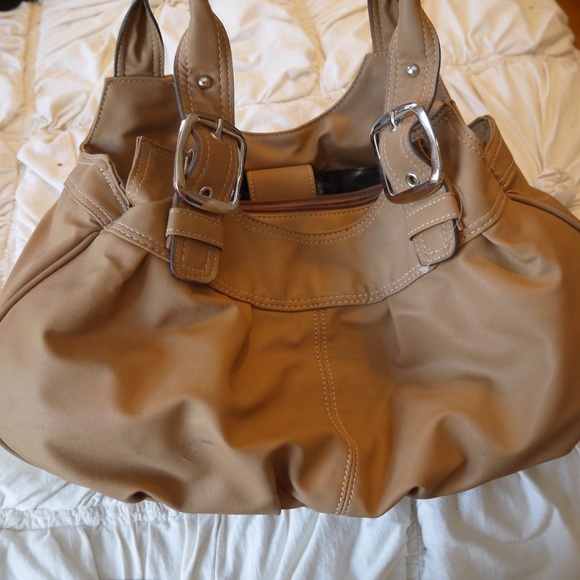 Taupe leather hobo bag - Picture 4 of 4