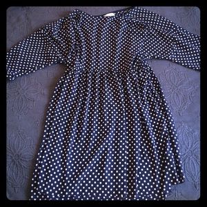 Polka dot oversized dress