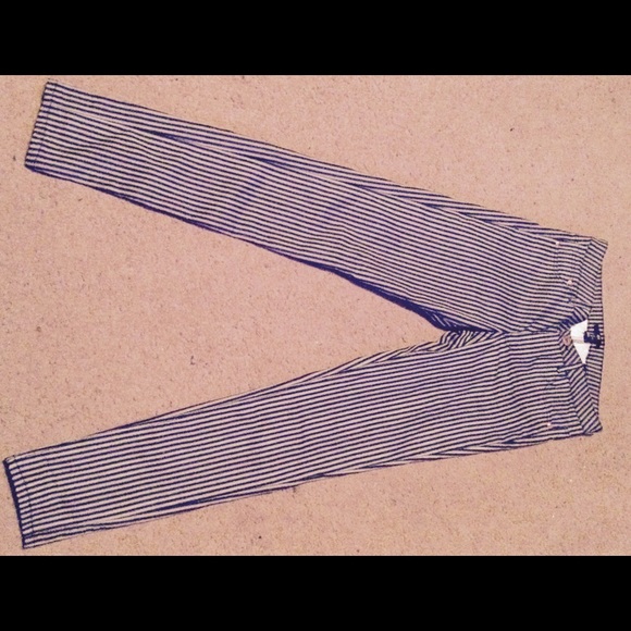 Twill striped pants
