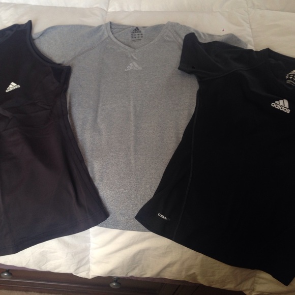 3 Adidas workout shirts