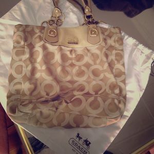 SALE!!! Authentic Coach Large Gold Tote