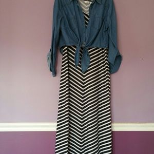 2 piece maxi dress