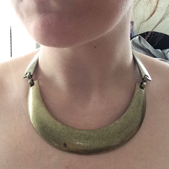 Brass statement necklace - metal - Picture 2 of 4