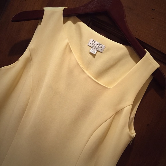 Pale yellow BCBG dress