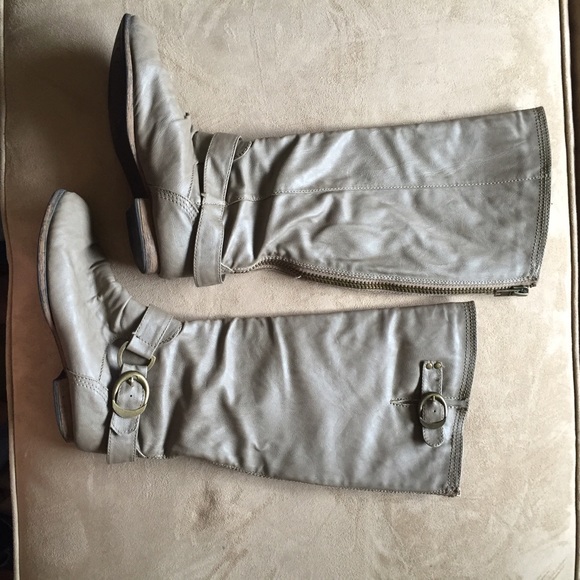 Cathy Jean tan under the knee boots