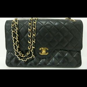 100%AuthenticChanelVintageBlackLambskin