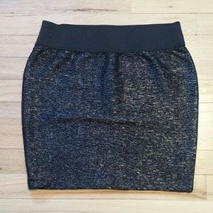 Black Sparkly Bodycon Skirt