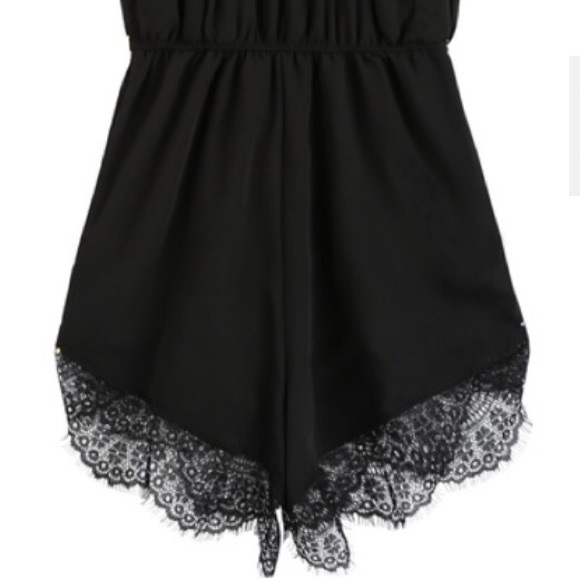 Black lace romper - Picture 3 of 4