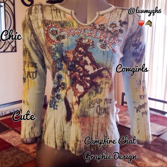 skinny Minnie Tops - 🎉HP4/8🎉 "Cowgirls" 3/4 Sleeve Top