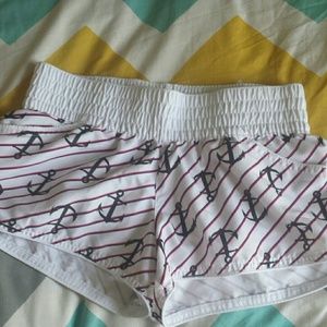 Nautical red & blue beach short