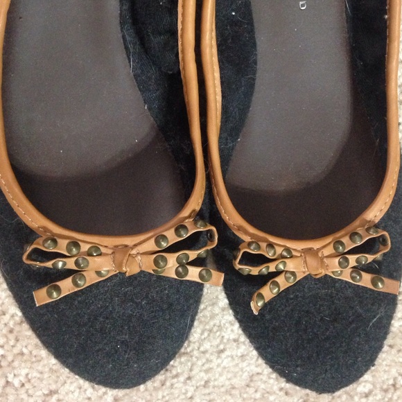 Black Studded Flats