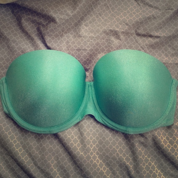 36D strapless green/pink PINK by Victoria Secret - Picture 1 of 4