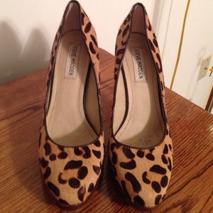Steve Madden Faux Fur Leopard Print Pumps