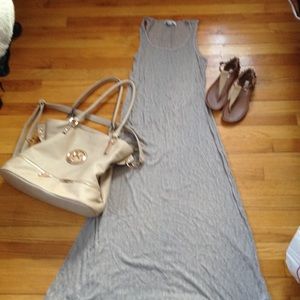 Gray lace maxi dress 💞