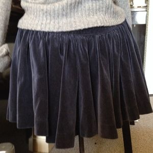 Jack Wills navy velvet skirt