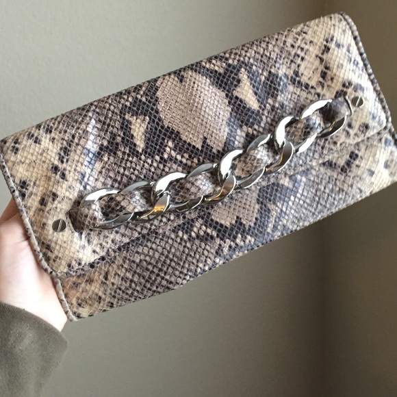Michael Kors clutch snake skin Python