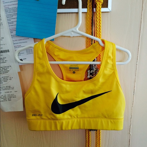Yellow Nike Livestrong Sports Bra