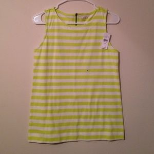Ann Taylor Loft Lime Zipper Tank