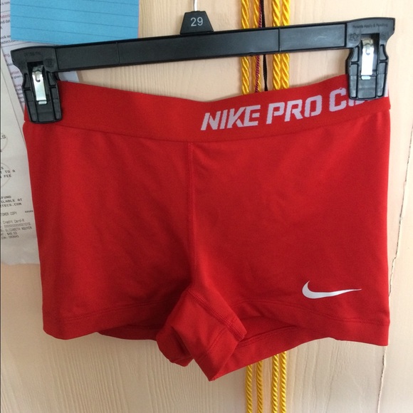 Red Nike Dri Fit Spandex Shorts