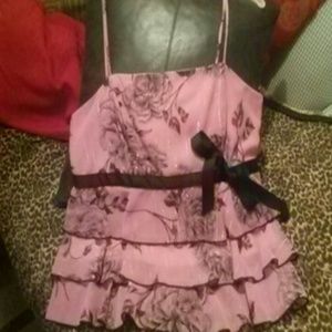 Unique pink dressy top.