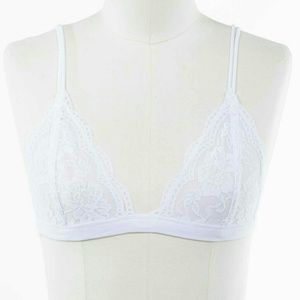 White Lace Triangle Bralette