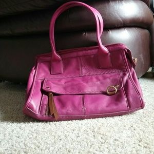 Fuchsia fossil brand purse