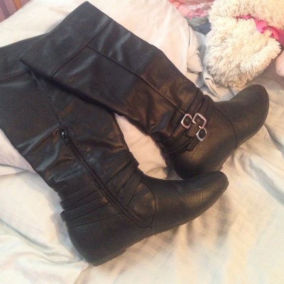 Black tall boots!